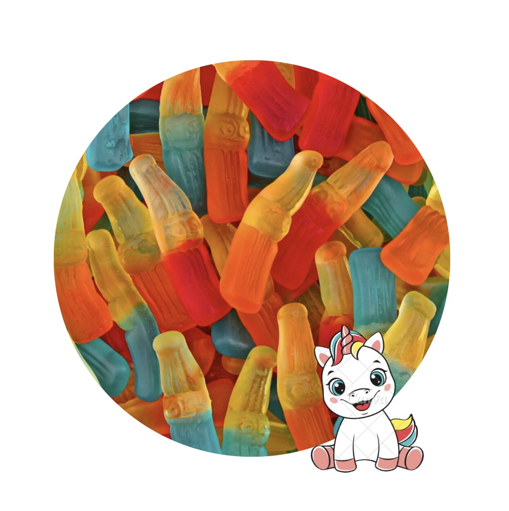 Bouteilles multi couleurs Halal 100g