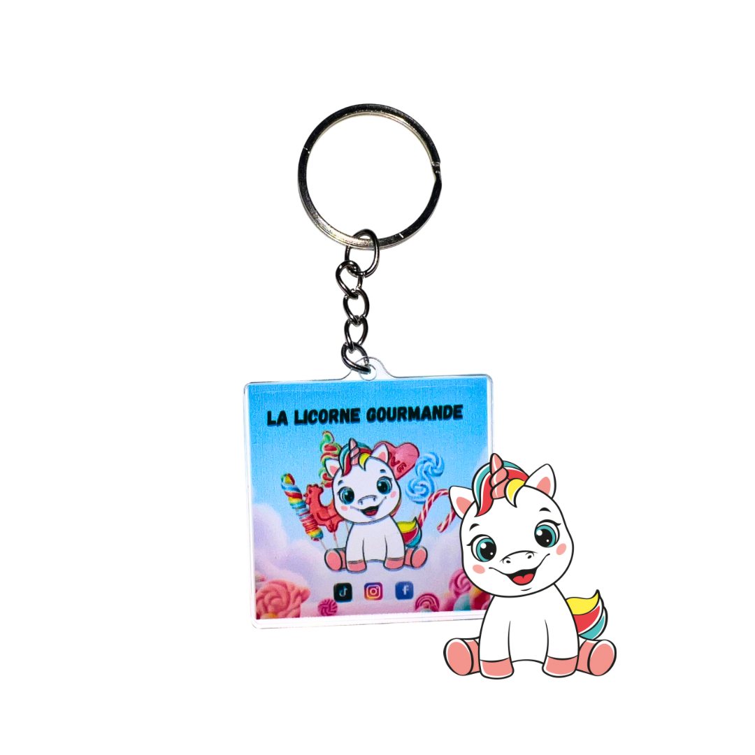 Porte clef La licorne gourmande