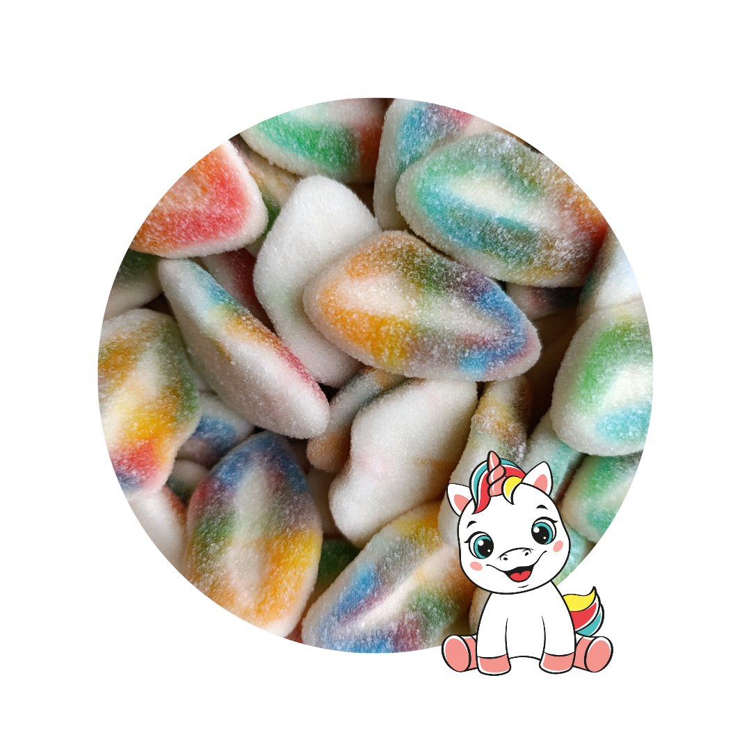 Lèvres multicolores sucrées Halal 100g