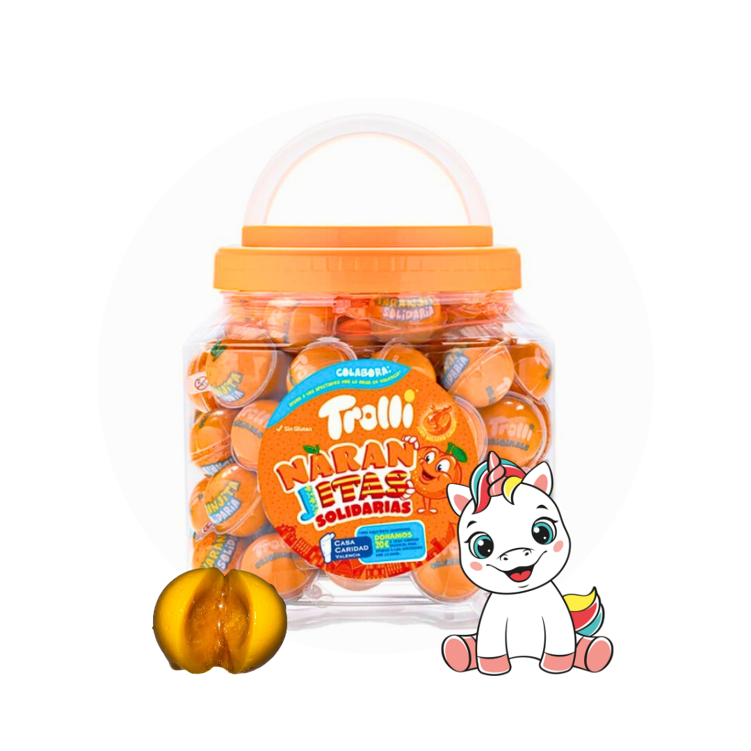 Orange 3D coeur coulant (x1)