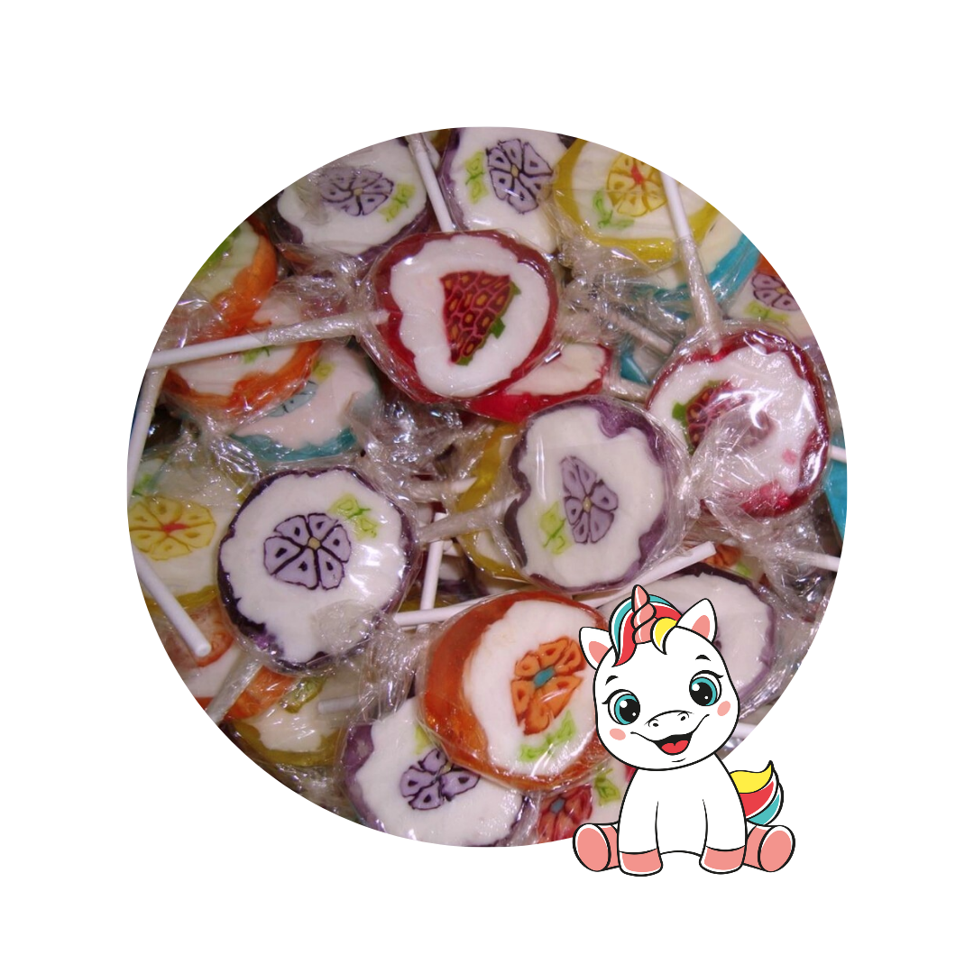 Sucettes Rock fruits et fleurs (x1)
