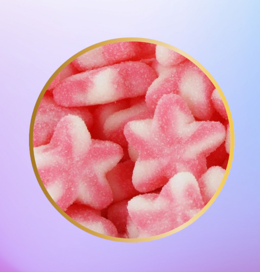 Etoiles twist rose à la fraise 100g