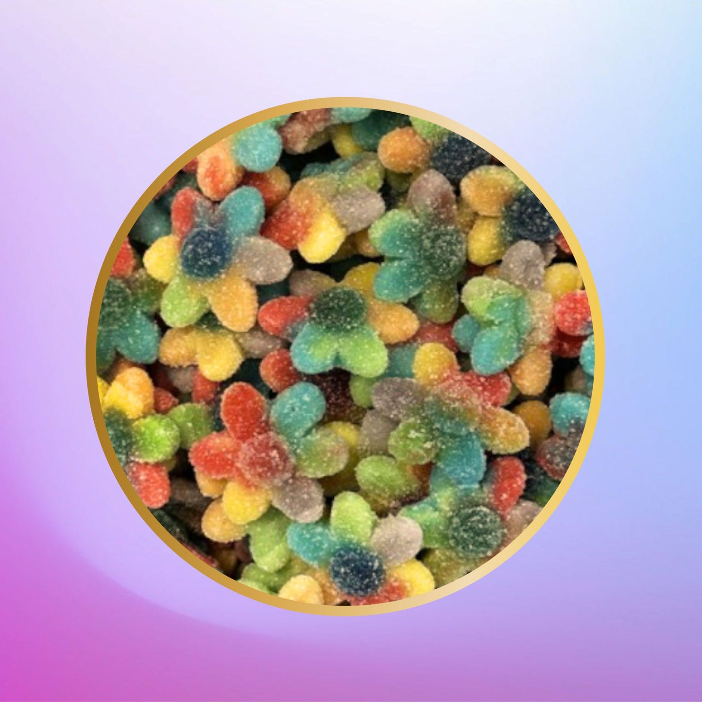 Fleurs multi couleurs sucré 100g