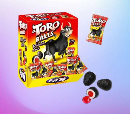 El toro balls est un bubble gum avec un liquide à l'intérieur.